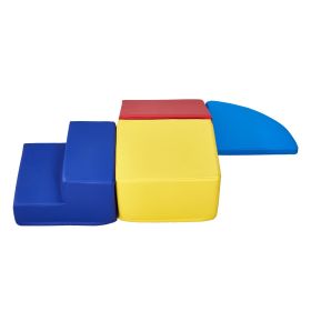 Climbing Toys, 4-Piece Set, Foam Climbing Toys for Toddlers 6 Months to 3 Years Old, PU Leather Climbing Blocks
