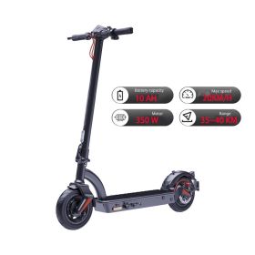 10inch Electric Scooter 36V 10AH 350W For Adults Foldable Commuting Escooter, Max Speed 16mph & Range 25 Miles, 260Lbs Max Load (Option: BLACK)