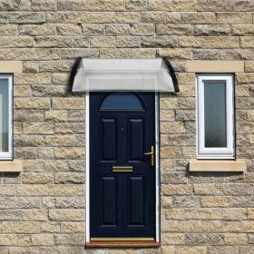 HT-100 X 80 Household Application Door & Window Rain Cover Eaves Canopy White & Black Bracket (Option: Defaulttitle)