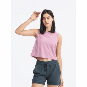 JupiterGear Round-Neck Cropped Tank (Color: Dusty Pink, size: 8)